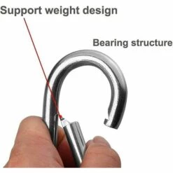 DECKON 6pcs Spring Snap Hooks-304 Heavy Duty Snap Hook Clips -Equipement antichute Soldes 64684267 3