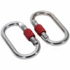 MERéTéET 2 Pc Mousqueton Verrouillage Automatique, Solide, Ultra Léger, Pour Laisse Chien, Hamac, Balancoire, Porte Clé, Forme D, Rouge Et Argent,KoleZy 1 MERéTéET 2 Pc Mousqueton Verrouillage Automatique, Solide, Ultra Léger, Pour Laisse Chien, Hamac, Balancoire, Porte Clé, Forme D, Rouge Et Argent,KoleZy -Equipement antichute Soldes 64707110 1