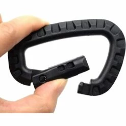 MERéTéET Lot De 2 Mousquetons En Plastique Mousquetons Tactiques En Plastique Pour Sac à Dos La Randonnée, L'extérieur, Etc, Petits Mousquetons Pour Laisse De Chien- Noir - En Forme De D，KoleZy -Equipement antichute Soldes 64707146 4