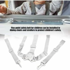 LITZEE Ceinture De Harnais De Bébé De 5 Points Poussette Universelle Ceinture De Sécurité De Siège D'enfant De Chaise Haute -Equipement antichute Soldes 64804818 3