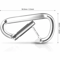 MONLY Lot De 14 Mousquetons Porte-clés De 6 Cm - En Alliage D'aluminium -Equipement antichute Soldes 64852291 4