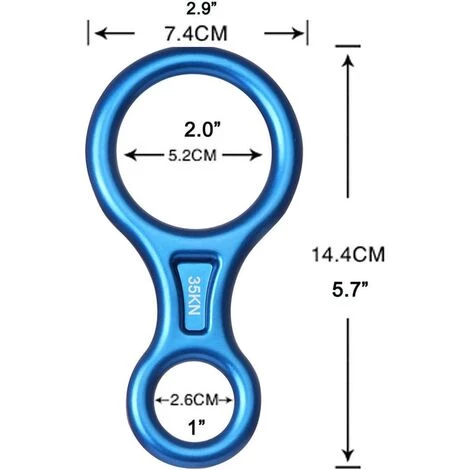 LLOVE Descendeur De Sauvetage, Dispositif D'assurage Super Figure 8, équipement De Rappel D'escalade 4 LLOVE Descendeur De Sauvetage, Dispositif D'assurage Super Figure 8, équipement De Rappel D'escalade – Image 2