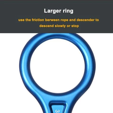 LLOVE Descendeur De Sauvetage, Dispositif D'assurage Super Figure 8, équipement De Rappel D'escalade 6 LLOVE Descendeur De Sauvetage, Dispositif D'assurage Super Figure 8, équipement De Rappel D'escalade – Image 4