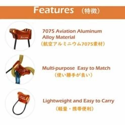 LLOVE Dispositif D'assurage 25KN Descendeur De Sécurité Dispositif De Descente En Rappel Guide ATC Équipement D'escalade De Montagne Fort Durable -Equipement antichute Soldes 64870555 4