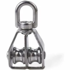 LLOVE Pack-of-1 M25 Blocs De Coquille à Double Poulie Poulie De Levage Pour Câble Métallique Rouleau Porteur De Poulies Acier Inoxydable 304, Charge Maximale: 159kg -Equipement antichute Soldes 64871690 3