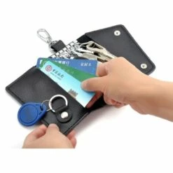 BENOBBY KIDS Etui Porte-Clé Cuir, Pochette Porte Cles Cuir (Noir) -Equipement antichute Soldes 64874466 4