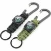 PERLE RARE Porte-clés Avec Boussole Et Mousqueton Pour Randonnée, Camping, Activités De Plein Air (2 Pièces, Noir + Vert Foncé) -Equipement antichute Soldes 64904717 1