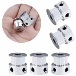 5 Pcs GT2 Poulie De Courroie 20 Dents 5 Mm Poullie De Distribution Poulie Dentée En Alliage D'Aluminium Pignons De Synchronisation Pour Imprimante 3D, 56Vingt -Equipement antichute Soldes 64936115 4