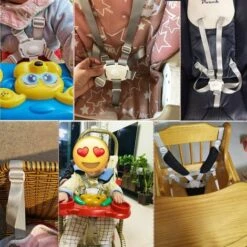 Sangles De Sécurité Pour Chaise Haute, Harnais De Sécurité 5 Points Pour Enfants Convertibles Pour Chaise Haute/landau/poussette/poussette 56Vingt -Equipement antichute Soldes 64938416 4
