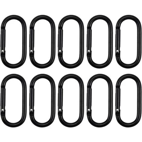 10 PCS Mousqueton à Verrouillage Mousquetons En Alliage D'Aluminium Mousqueton En Forme D Petit Mousqueton Porte Clé Crochet D'Escalade à Ressort Clips De Mousqueton Noir Pour Voyageant Camping RV(le Noir) 56Vingt 3 10 PCS Mousqueton à Verrouillage Mousquetons En Alliage D'Aluminium Mousqueton En Forme D Petit Mousqueton Porte Clé Crochet D'Escalade à Ressort Clips De Mousqueton Noir Pour Voyageant Camping RV(le Noir) 56Vingt