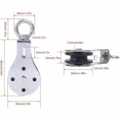 Poulie De Levage, 300kg Silencieux Poulie Anneau De Levage Pivotant En Acier Inoxydable Levage Roue Pour Musculation De Roulement Remise En Forme(1 Pièces) 56Vingt -Equipement antichute Soldes 64940148 5