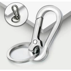 BEARSU Gourde Boucle Porte-clés Escalade Crochet Voiture Porte-clés Simple Fort Mousqueton Forme Porte-clés Accessoires Métal Vintage Porte-clés Anneau -Equipement antichute Soldes 65099184 2