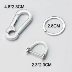 BEARSU Gourde Boucle Porte-clés Escalade Crochet Voiture Porte-clés Simple Fort Mousqueton Forme Porte-clés Accessoires Métal Vintage Porte-clés Anneau -Equipement antichute Soldes 65099184 3