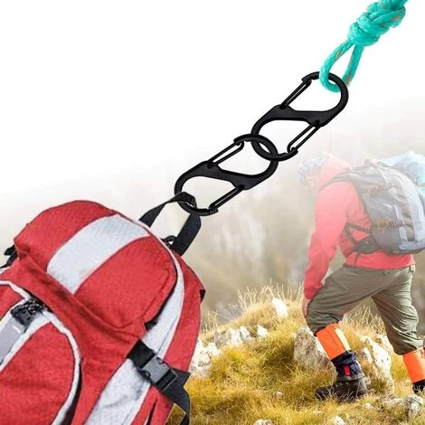 PERLE RARE Mini S Forme Mousqueton Clips 30pcs, Petit Mousqueton, Longueur 50mm 8 Forme Mousqueton, Clips Porte-clés à Double Ressort, Randonnée En Plein, Pêche, Camping, Voyages (noir) 6 PERLE RARE Mini S Forme Mousqueton Clips 30pcs, Petit Mousqueton, Longueur 50mm 8 Forme Mousqueton, Clips Porte-clés à Double Ressort, Randonnée En Plein, Pêche, Camping, Voyages (noir) – Image 4