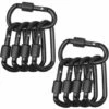 PERLE RARE 10PCS Clip Mousqueton , Anneau D Mousqueton Verrouillage Aluminium Robuste Pour L'extérieur, Camping, Randonnée, Voyages, Pêche, Sac Dos -Equipement antichute Soldes 65178048 1