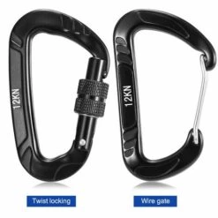 Yoouyida Mousqueton 12Kn, 4Pcs, Noir -Equipement antichute Soldes 65298209 3