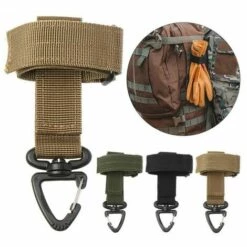4 PCS Mousqueton De Ceinture, Sangle En Nylon Avec Porte-Clés Anti-Friction Boucle De Gilet Tactique Pour Plein Air, Camping, Randonnée Mousqueton S'arêern