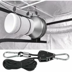 BDD Longe De Levage Poulie Métallique Auvent Tendeur De Corde De Tente (2 Paires De Noir) -Equipement antichute Soldes 65373858 4