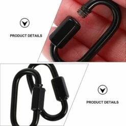 BDD 10 Pièces Forme De Mousqueton Lien Rapide Connecteur De Chaîne Porte-clés Pour Hamac Camping -Equipement antichute Soldes 65374133 3