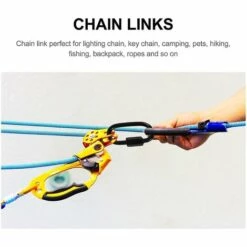 BDD 10 Pièces Forme De Mousqueton Lien Rapide Connecteur De Chaîne Porte-clés Pour Hamac Camping -Equipement antichute Soldes 65374133 4