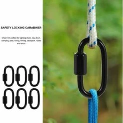 BDD 10 Pièces Forme De Mousqueton Lien Rapide Connecteur De Chaîne Porte-clés Pour Hamac Camping -Equipement antichute Soldes 65374133 5