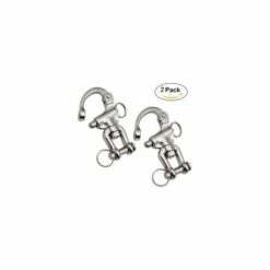 AOUGO Mousqueton à Emerillon, 2 Pièces Mousqueton Pivotant à Emerillon Maillons Rapides En Acier Inoxydable 316 Crochet à Ressort Rapide à Largage Pour Drisse De Voilier Bateaux Accessoires (70mm)