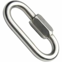 AOUGO 1Pc Mousqueton En Acier Inoxydable Vis Verrouillage Porte Crochet Pince à Pression Outil Extérieur Connexion Anneau Piste Boucle Mousqueton -Equipement antichute Soldes 65393931 4