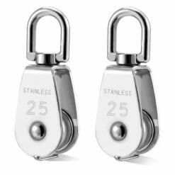ZHUOXUAN 2 Pcs Poulie En Acier Inox 304 M25 Poulie De Levage Rouleau De Chargement