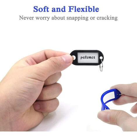 OSQI Paquet De 20 Porte-clés En Plastique Durable, étiquette De Bagage, 5 Couleurs 4 OSQI Paquet De 20 Porte-clés En Plastique Durable, étiquette De Bagage, 5 Couleurs – Image 2