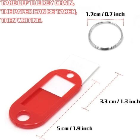 OSQI Paquet De 20 Porte-clés En Plastique Durable, étiquette De Bagage, 5 Couleurs 5 OSQI Paquet De 20 Porte-clés En Plastique Durable, étiquette De Bagage, 5 Couleurs – Image 3
