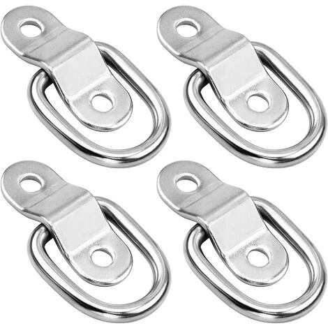 OSQI Lot De 4 Anneaux D'arrimage En D Pour Remorque, Anneaux En D En Acier Inoxydable Avec Support De Montage Pour Camion, Bateau, Voiture. 3 OSQI Lot De 4 Anneaux D'arrimage En D Pour Remorque, Anneaux En D En Acier Inoxydable Avec Support De Montage Pour Camion, Bateau, Voiture.