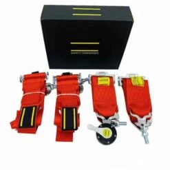 FUIENKO Harnais De Ceinture De Siège De Voiture De Course Universel, 4 Points Encliquetables, Sangle D'épaule Réglable, Style OM, 3 Pouces,Rouge -Equipement antichute Soldes 65526102 3