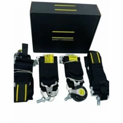 FUIENKO Harnais De Ceinture De Siège De Voiture De Course Universel, 4 Points Encliquetables, Sangle D'épaule Réglable, Style OM, 3 Pouces,Rouge -Equipement antichute Soldes 65526102 4