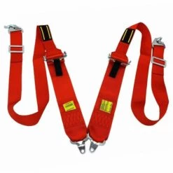 FUIENKO Harnais De Ceinture De Siège De Voiture De Course Universel, 4 Points Encliquetables, Sangle D'épaule Réglable, Style OM, 3 Pouces,Rouge -Equipement antichute Soldes 65526102 5
