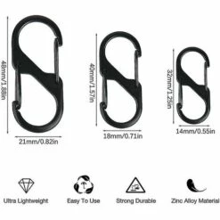 DONTODENT Mini Mousquetons En Forme De S, 30 Mousquetons En Alliage Inoxydable Double Petit Mousqueton Pour O -Equipement antichute Soldes 65607114 2