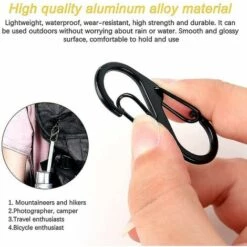DONTODENT Mini Mousquetons En Forme De S, 30 Mousquetons En Alliage Inoxydable Double Petit Mousqueton Pour O -Equipement antichute Soldes 65607114 5
