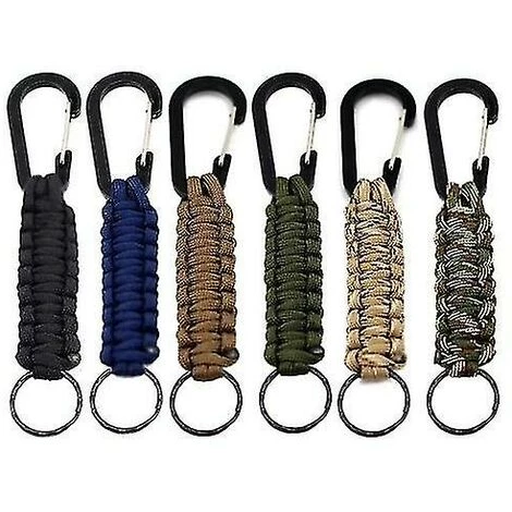 DONTODENT Lot De 6 Lanières Tressées Porte-clés Paracord Avec Mousquetons 3 DONTODENT Lot De 6 Lanières Tressées Porte-clés Paracord Avec Mousquetons