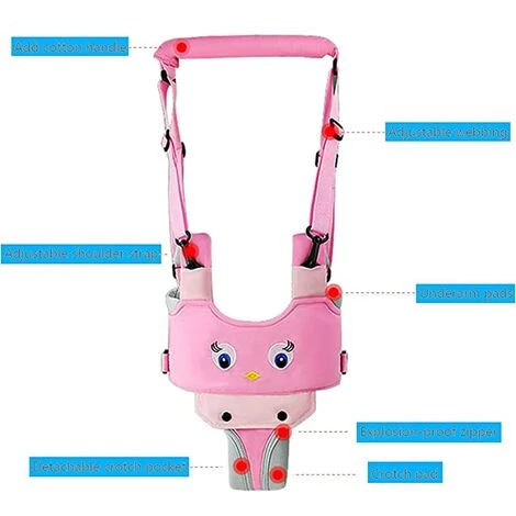 HELLO KITTY BAIN Ceinture De Sécurité De Marche Pour Bébé Poignée Réglable Assistant De Marche Pour Tout-petit Aide à L'apprentissage Debout Et à La Marche Rênes De Ceinture De Marche Pour Bébé Ceinture De Sécurité Pour Enfant (rose) 6 HELLO KITTY BAIN Ceinture De Sécurité De Marche Pour Bébé Poignée Réglable Assistant De Marche Pour Tout-petit Aide à L'apprentissage Debout Et à La Marche Rênes De Ceinture De Marche Pour Bébé Ceinture De Sécurité Pour Enfant (rose) – Image 4