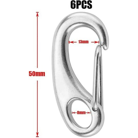 HELLO KITTY BAIN Mousqueton à Ressort En Acier Inoxydable Charge Maximale 100 Kg, Ressort De 50 Mm Pour Le Camping, La Randonnée, L'extérieur 6 Pièces 4 HELLO KITTY BAIN Mousqueton à Ressort En Acier Inoxydable Charge Maximale 100 Kg, Ressort De 50 Mm Pour Le Camping, La Randonnée, L'extérieur 6 Pièces – Image 2