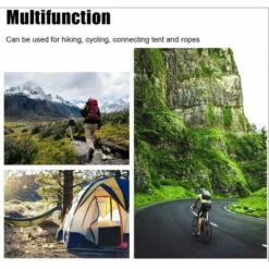 OUSUDELA Lot De 10 Mousqueton En Forme D Noir, Mousquetons En Aluminium Pour La Randonnée, Le Vélo, La Corde, La Pêche, Le Camping, Les Tentes, Et Le Porte-Clés, Noir -Equipement antichute Soldes 65628711 3