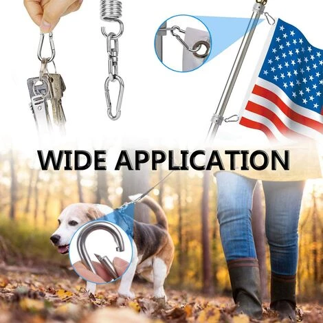 ILOVEMILAN Mousqueton à Ressort, Clip En Métal En Acier Inoxydable 304 Connecteur De Corde Robuste Petit Pince à Mousqueton Porte-clés Boucle à Maillon , 1.97 Pouces (m5) -8pcs 7 ILOVEMILAN Mousqueton à Ressort, Clip En Métal En Acier Inoxydable 304 Connecteur De Corde Robuste Petit Pince à Mousqueton Porte-clés Boucle à Maillon , 1.97 Pouces (m5) -8pcs – Image 5