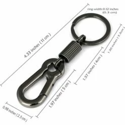 ILOVEMILAN Style Rétro Simple Solide Forme De Mousqueton Porte-clés Porte-clés Porte-clés Porte-clés Porte-clés (noir) -Equipement antichute Soldes 65646567 3