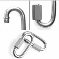 ILOVEMILAN 8mm Lien Rapide Ovale Mousqueton Chaîne Liens Rapides Connecteur 4pcs M8 En Acier Inoxydable Swing Clip Vis Verrouillage Swing Set Pour Swing Play Set 9 ILOVEMILAN 8mm Lien Rapide Ovale Mousqueton Chaîne Liens Rapides Connecteur 4pcs M8 En Acier Inoxydable Swing Clip Vis Verrouillage Swing Set Pour Swing Play Set -Equipement antichute Soldes 65646592 3