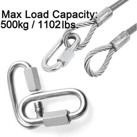 ILOVEMILAN 8mm Lien Rapide Ovale Mousqueton Chaîne Liens Rapides Connecteur 4pcs M8 En Acier Inoxydable Swing Clip Vis Verrouillage Swing Set Pour Swing Play Set 6 ILOVEMILAN 8mm Lien Rapide Ovale Mousqueton Chaîne Liens Rapides Connecteur 4pcs M8 En Acier Inoxydable Swing Clip Vis Verrouillage Swing Set Pour Swing Play Set – Image 4