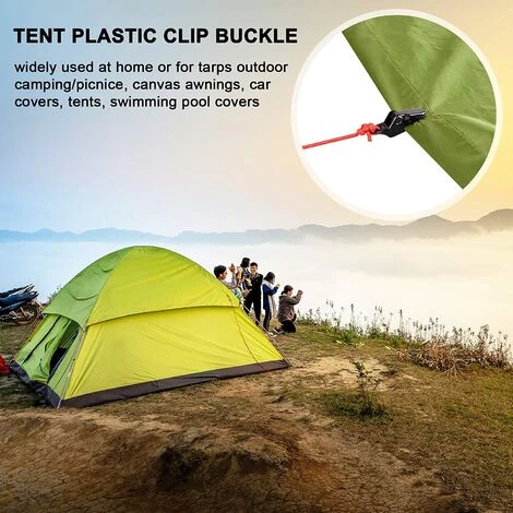 BENOBBY KIDS 12 Ensembles Pince à Bâche Avec Mousqueton Clip De Tente Auvents Clip Coupe-Vent Clips De Verrouillage De Tente Clip De Bâche Pince De Tente Robuste Pour Activités De Plein Air Camping Canopy 6 BENOBBY KIDS 12 Ensembles Pince à Bâche Avec Mousqueton Clip De Tente Auvents Clip Coupe-Vent Clips De Verrouillage De Tente Clip De Bâche Pince De Tente Robuste Pour Activités De Plein Air Camping Canopy – Image 4