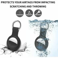 BENOBBY KIDS Airtag Lot De 4 Porte-clés En Silicone Compatible Avec Apple Air Tag, Porte-clés AirTag Souple Avec Porte-clés, étui Pour étiquette AirTag Wallet Holder Porte-clés Airtags Finder Airtag Case Accessoires -Equipement antichute Soldes 65683947 4