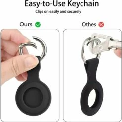 BENOBBY KIDS Airtag Lot De 4 Porte-clés En Silicone Compatible Avec Apple Air Tag, Porte-clés AirTag Souple Avec Porte-clés, étui Pour étiquette AirTag Wallet Holder Porte-clés Airtags Finder Airtag Case Accessoires -Equipement antichute Soldes 65683947 5