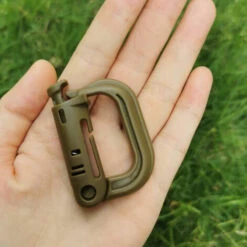 LADACèE Mousquetons En Plastique Petit Molle Clip Tactique Crochets D-Ring Molle Tactique Sangle Boucles De Mousqueton En Forme De D Crochet Clips Pour Camping Sangle Molle Sac à Dos Porte Clé 10 Pièces（couleur De Boue） -Equipement antichute Soldes 65775582 3