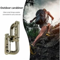 LADACèE Mousquetons En Plastique Petit Molle Clip Tactique Crochets D-Ring Molle Tactique Sangle Boucles De Mousqueton En Forme De D Crochet Clips Pour Camping Sangle Molle Sac à Dos Porte Clé 10 Pièces（couleur De Boue） -Equipement antichute Soldes 65775582 5