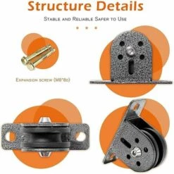 LUCKY-88 Poussoir Lourd à Poulie Directionnelle -Equipement antichute Soldes 65798352 4